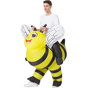 GOOSH Inflatables Bumble Bee Costume for Adults Halloween Costume Men Women Funny Insects Outfit Blow up Costume,Lightweight&Flexible for Halloween Fancy Dress Party Cosplay,Parades,Carnival in Kuwait