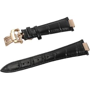 HFERHT 25mm*13mm Genuine Leather Watch Band Cowhide Strap Compatible With Patek Philippe 5711 5712G Nautilus Brown Black Blue Watchband in Kuwait