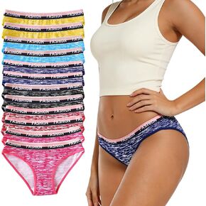 Cotton Underwear for Women Cheeky High Cut Breathable Stretch Sexy Ladies Hipster Bikini Panties Pack S-2XL in Saudi Arabia