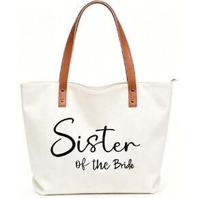 Tote Bag for Sister of the Bride Gifts - Wedding Bridal Shower Gift for Sister, Outdoor Beach Travel Tote in Saudi Arabia