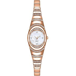 Vintage Women's Round Petite Gold Watch Luxury Waterproof Stainless Steel Watch Band Quartz Watch in Saudi Arabia