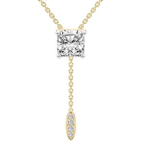 FRIENDLY DIAMONDS Lab Grown Diamond Lariat Pendant Necklace For Women | 0.75-6 Carat IGI Certified FG-VS With Gold Chain | Vanna Lariat Pendant Necklace in Saudi Arabia