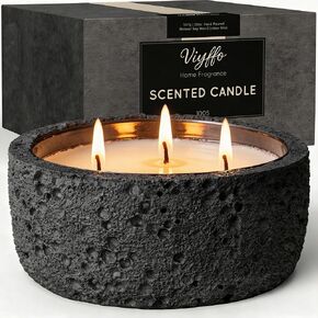 Viyffo 20oz Large Citronella Candles Outdoor, 3 Wick Citronella Candle, Non Toxic Soy Candles for Women, Matte Ivory Ceramic Jar, Outdoor Candle for Patio, Porch, Backyard, Deck & Summer Decor in Saudi Arabia