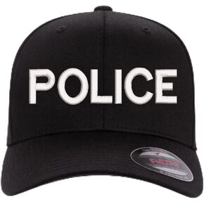 Teamlogo Embroidered Police Duty Cap. Style 6277. Black Cap in Saudi Arabia