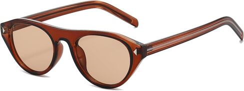 EYLRIM Retro Oval Cat Eye Sunglasses for Women Men Trendy Flat Top Narrow Cateye Shades UV400 Protection in Saudi Arabia