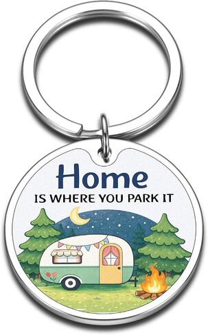 Fathers Day Camper Keychain for Dad Husband, Camping Gifts for Men, Camping Accessories for Rv Campers, Travel Accessories for Couples, Rv Gifts for Women Friend Birthday Christmas Stocking Stuffers in Kuwait