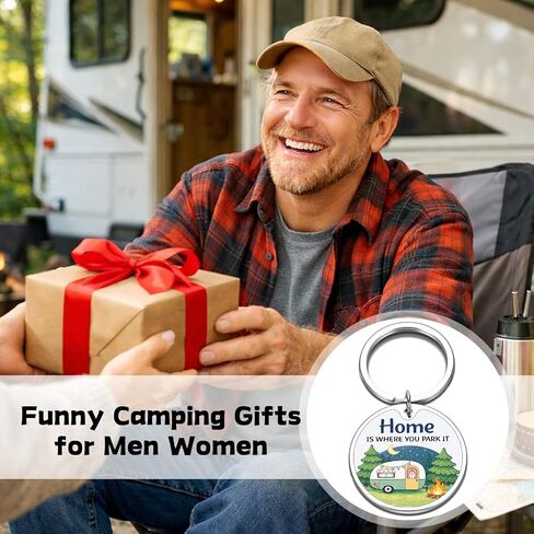Fathers Day Camper Keychain for Dad Husband, Camping Gifts for Men, Camping Accessories for Rv Campers, Travel Accessories for Couples, Rv Gifts for Women Friend Birthday Christmas Stocking Stuffers in Kuwait