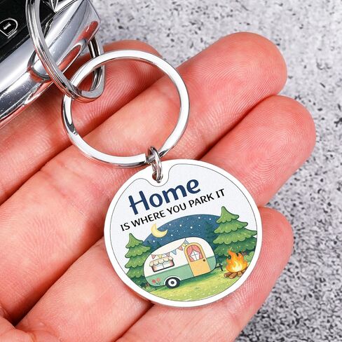Fathers Day Camper Keychain for Dad Husband, Camping Gifts for Men, Camping Accessories for Rv Campers, Travel Accessories for Couples, Rv Gifts for Women Friend Birthday Christmas Stocking Stuffers in Kuwait