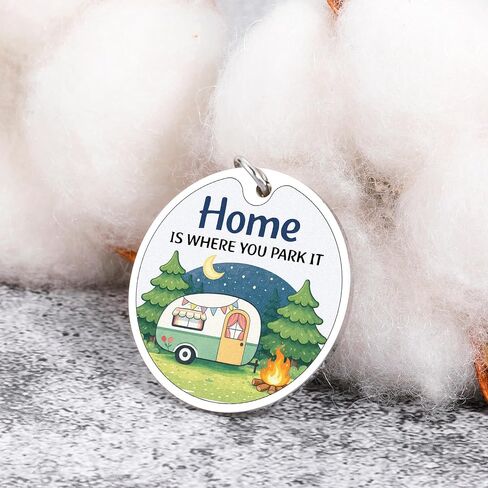 Fathers Day Camper Keychain for Dad Husband, Camping Gifts for Men, Camping Accessories for Rv Campers, Travel Accessories for Couples, Rv Gifts for Women Friend Birthday Christmas Stocking Stuffers in Kuwait