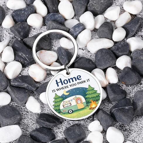 Fathers Day Camper Keychain for Dad Husband, Camping Gifts for Men, Camping Accessories for Rv Campers, Travel Accessories for Couples, Rv Gifts for Women Friend Birthday Christmas Stocking Stuffers in Kuwait