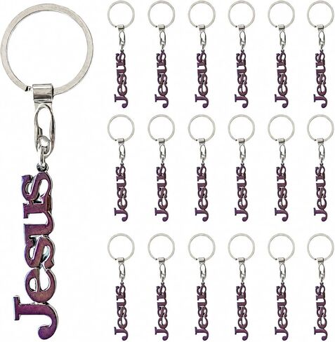Sixhaven Jesus Keychains Bulk 20 Pack for Church Groups, Christian Gifts, Bible Study, Faith Based Party Favors for Men Women in Saudi Arabia