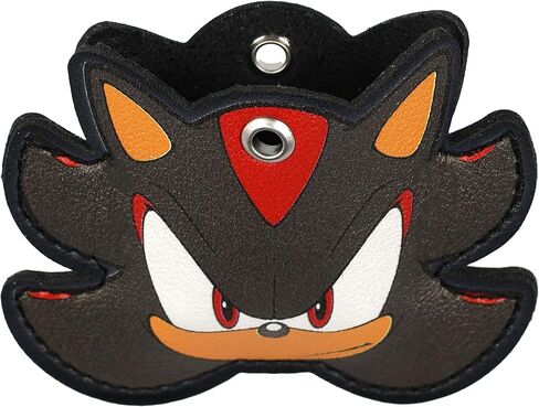 JUST FUNKY Sonic the Hedgehog Shadow PU Leather Air Tag Holder Keychain Lobster Clasp Key Ring for Keys and Bags in Kuwait
