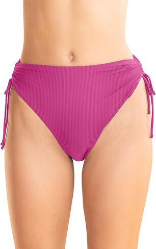 Swim Systems Malia High Waist Women's Swimsuit Bikini Bottom (Ribbed Fabric), Orchid Rio Rib, Medium in Saudi Arabia