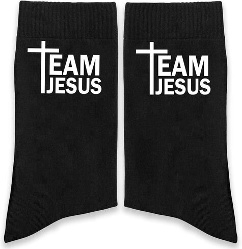 Christian Bible Verse Black Crew Socks, Religious Quote Socks, Faith Inspirational Christian Gift for Men Women。 in Saudi Arabia