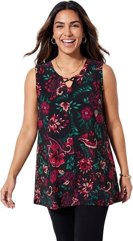 Catherines Women's Plus Size Crisscross Timeless Tank in Kuwait