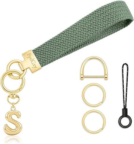 Stretchy Wristlet Initial Keychain, Key Chains Women Cute with Keyring, Llaveros para Mujer, Car Key Accessories in Saudi Arabia