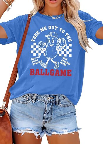 Women Baseball Mom Graphic T-Shirt Vintage Print Short Sleeve Tee Game Day Softball Fan Tops Soft in Kuwait