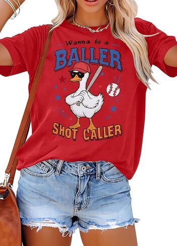 Women Baseball Mom Graphic T-Shirt Vintage Print Short Sleeve Tee Game Day Softball Fan Tops Soft in Kuwait