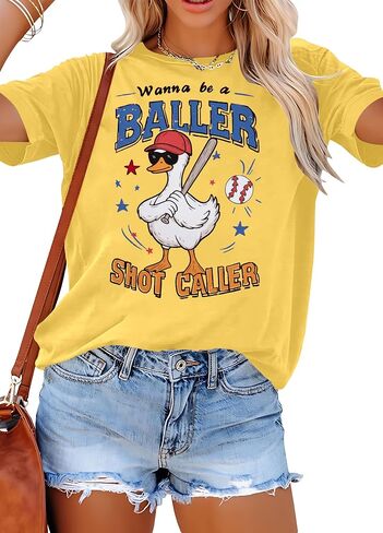 Women Baseball Mom Graphic T-Shirt Vintage Print Short Sleeve Tee Game Day Softball Fan Tops Soft in Kuwait
