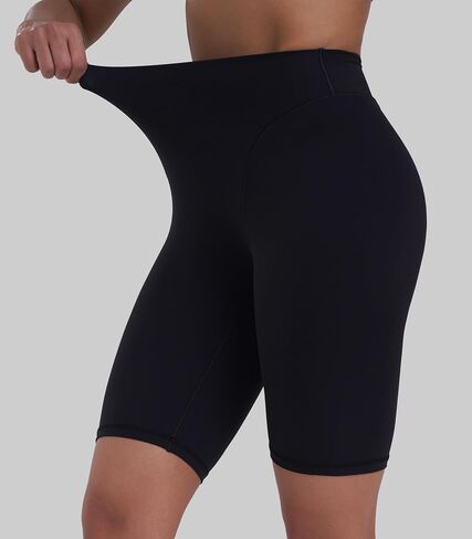 Sunzel Womens High Waisted Biker Shorts, V-Line Yoga Shorts for Women, Sculpting Studio Workout Shorts, 9" Inseam in Kuwait