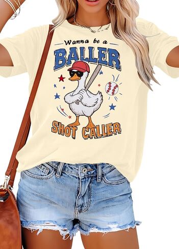 Women Baseball Mom Graphic T-Shirt Vintage Print Short Sleeve Tee Game Day Softball Fan Tops Soft in Kuwait