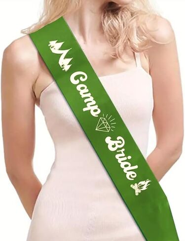 Wedding Bridal Sash, Camping Bachelorette Party Decorations, Vintage Sage Green Tribal Bridesmaid Sash for Bridal Shower, Engagement Wedding in Saudi Arabia