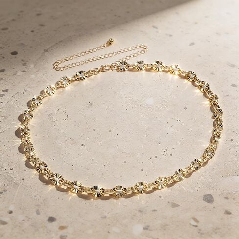 Glamorstar Waist Chain Belt for Women Metal Chain Belts for Dresses in Kuwait
