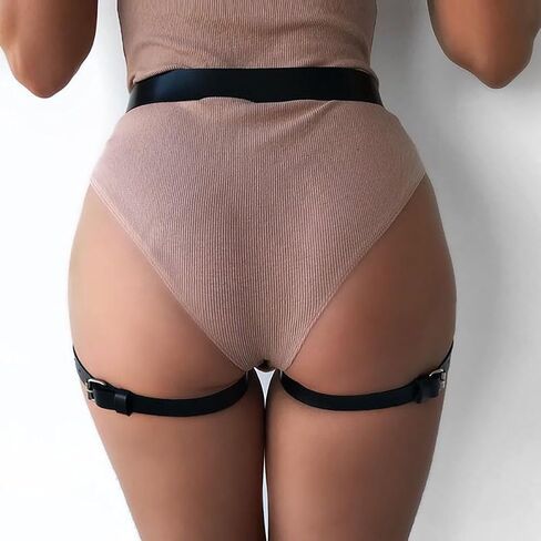 Punk Leather Waist Belt For Women Adjustable Y2k Gothic Thigh Body Chain Belt Accessories Jewelry For Girls in Kuwait