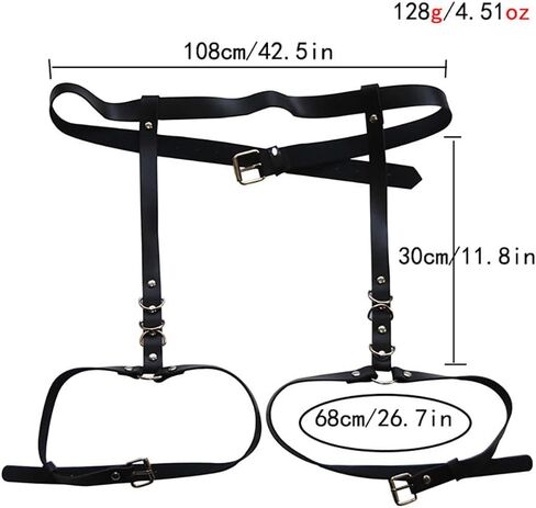 Punk Leather Waist Belt For Women Adjustable Y2k Gothic Thigh Body Chain Belt Accessories Jewelry For Girls in Kuwait