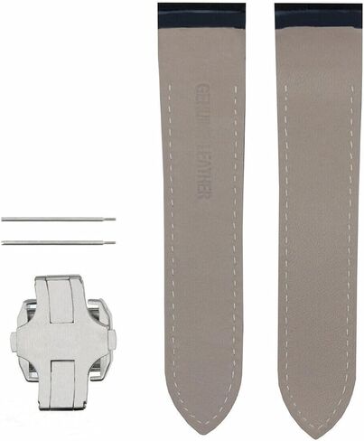 Ewatchparts Complete 23mm Leather Band Strap Compatible With 38mm Cartier Santos XL 2740 With Clasp Black in Kuwait