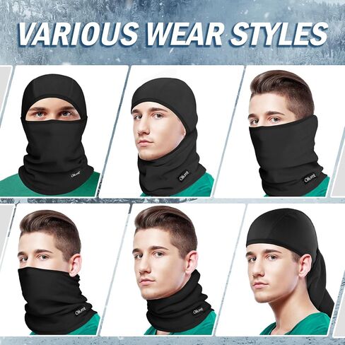 Balaclava Ski Mask for Men & Women - Winter Face Mask with Multiple Wear Styles - for Outdoor Sports & Cold Weather in Saudi Arabia