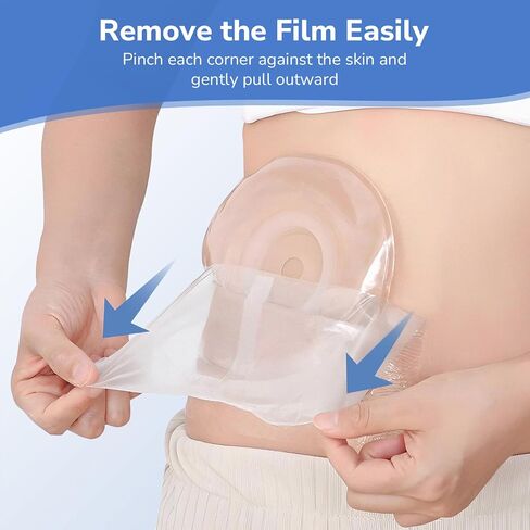50pcs Ostomy Bag Shower Cover with Non Sticky Pad 10"x10", Waterproof Stoma Shower Guard Shower Protector Ostomy Cover Wound Cover for Showering in Saudi Arabia