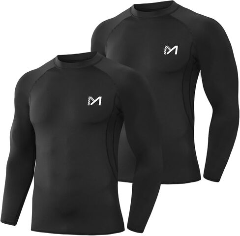 Long Sleeve Workout Shirts for Men Moiture Wicking T-Shirt Quick Dry Athletic Active Tees in Kuwait