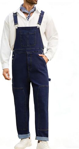 Yuanbang Overalls for Men Work Jumpsuits Painters Coveralls Bibs Overol Para Hombre White Elephant Gifts in Saudi Arabia