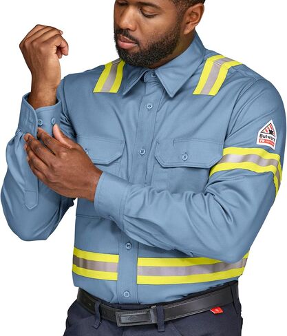 قميص Bulwark FR للرجال ذو الوزن المتوسط ​​Fr المعزز للرؤية in Kuwait