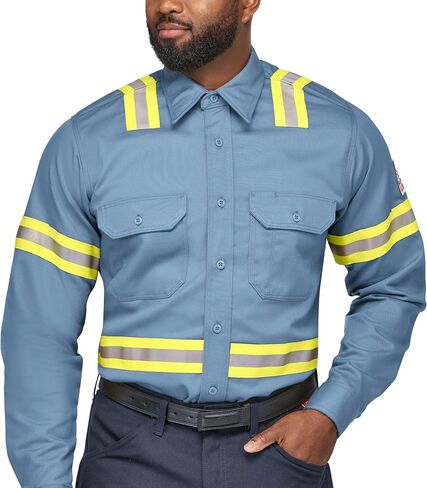 قميص Bulwark FR للرجال ذو الوزن المتوسط ​​Fr المعزز للرؤية in Kuwait