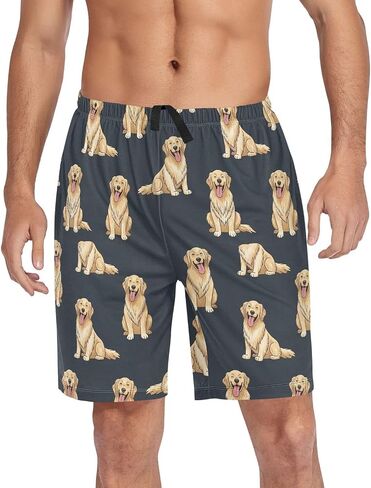 Pajama Shorts for Men,Comfortable Lounge PJ Pants Bottoms,Sleep Sleepwear with Drawstring and Pockets S-2XL in Saudi Arabia