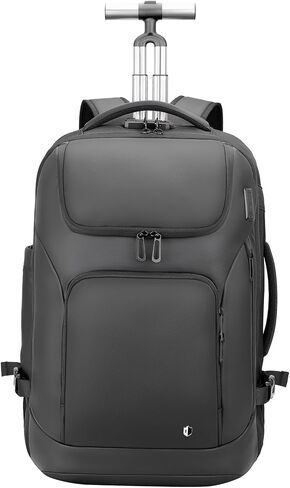 Backpack for Men, Anti Theft Convertible Laptop Backpack with Wheels,50L Rfid Personal Item Wheeled Backpack for Travel Business Work, Black in Saudi Arabia