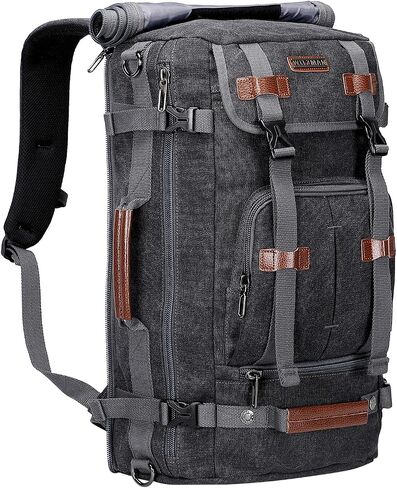 WITZMAN Canvas Backpack Travel Backpack Large Laptop Bags Convertible Shoulder Sling Bag Convertible Sling Backpack CrossbodyChest Bag in Kuwait