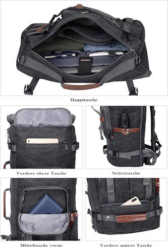 WITZMAN Canvas Backpack Travel Backpack Large Laptop Bags Convertible Shoulder Sling Bag Convertible Sling Backpack CrossbodyChest Bag in Kuwait