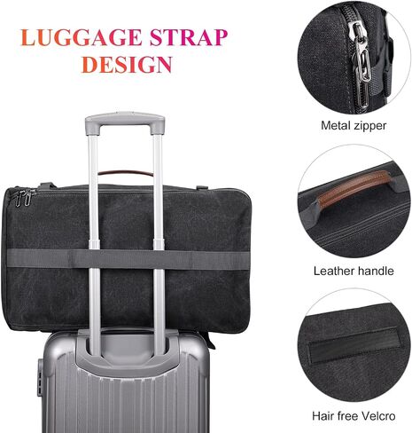 WITZMAN Canvas Backpack Travel Backpack Large Laptop Bags Convertible Shoulder Sling Bag Convertible Sling Backpack CrossbodyChest Bag in Kuwait