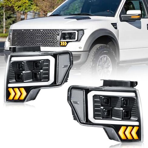 LED DRL Headlights Compatible with 2004-2012 Chevy Colorado & GMC Canyon Headlamp Amber Reflector Chrome Housing Left Right 2PC Replacements in Kuwait