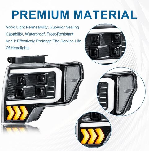 LED DRL Headlights Compatible with 2004-2012 Chevy Colorado & GMC Canyon Headlamp Amber Reflector Chrome Housing Left Right 2PC Replacements in Kuwait