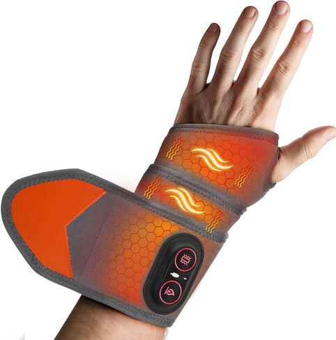 Cordless Wrist Heating Pad, Wrist Massager for Pain Relief, Red Light Wrap Brace for Hand, Leg Fit for Women and Men in Saudi Arabia