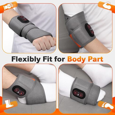Cordless Wrist Heating Pad, Wrist Massager for Pain Relief, Red Light Wrap Brace for Hand, Leg Fit for Women and Men in Saudi Arabia