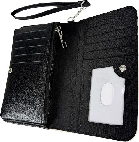 Things2Die4 Womens Bifold Wallet Winnie the Pooh Book Style in Textured Vinyl with Removable Wrist Strap, RFID Blocking, 7 X 4.25 Inches, Beige Exterior and Black Interior Finish in Kuwait
