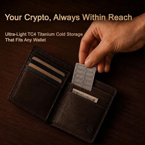 Titanium Seed Phrase Plate - 3000°F Fireproof TC4 Aerospace Titanium Crypto Cold Wallet Backup, 12/24 Word BIP39 Compatible with Ledger Trezor, Auto Center Punch & Metal Case in Saudi Arabia