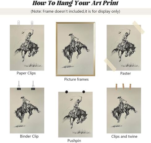 Western Cowboy Wall Art Decor Vintage Farmhouse Prints Western Cowboy Canvas Poster Retro Southwestern Wall Art Antique West Pictures Vintage Painting for Bathroom Bedroom 12x16x2 Inch Unframed in Saudi Arabia
