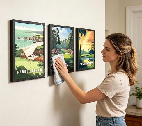 3Pcs Golf Course Canvas Wall Art Picturesque Golf Course Painting Picture Wall Decor Country Club Sports Poster Print Artwork for Modern Office Bedroom Living Room Home Decoration 12x16in Unframed in Kuwait