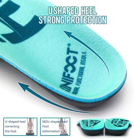 XINIFOOT 2 Pairs Arch Support Comfort Shoe Insoles Plantar Fasciitis Orthotic Shoe Inserts Running Insoles for Men and Women in Saudi Arabia